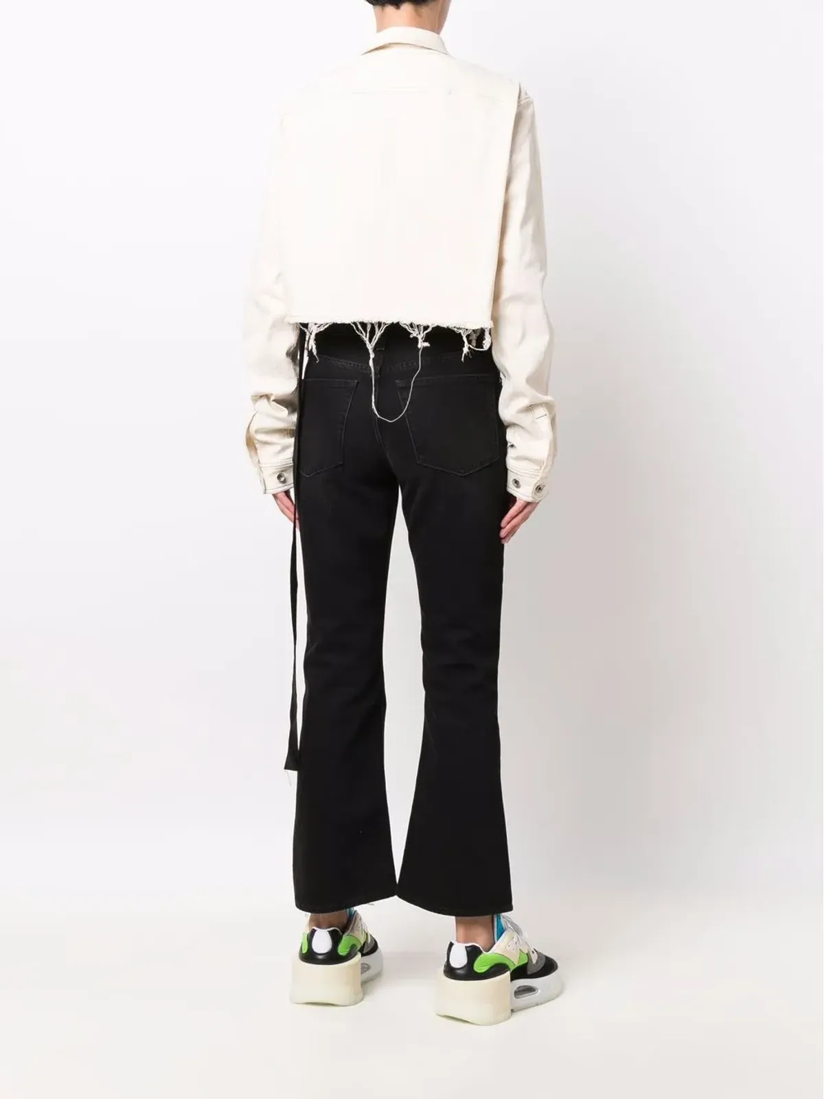 Rick Owens DRKSHDW クロップドデニムボタンアップジャケット - 画像4