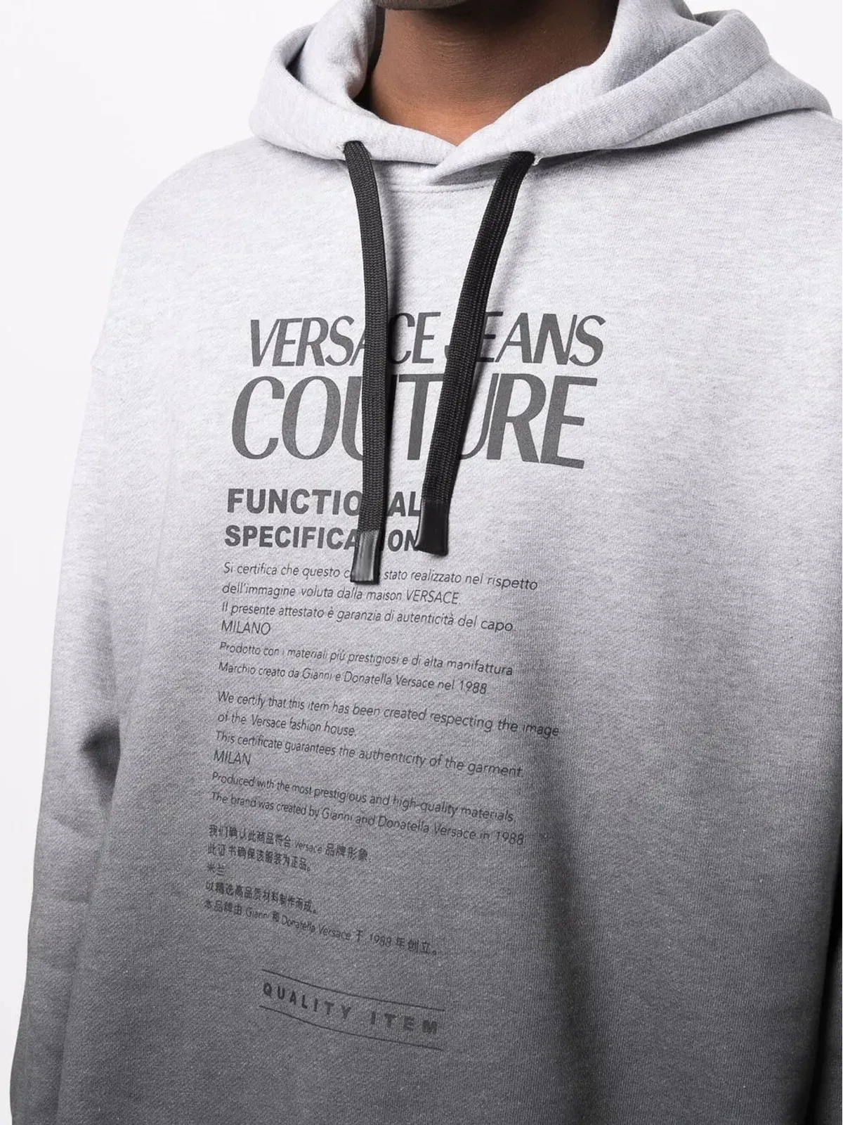 Versace Jeans Couture グラデーション ロゴプリント フーディー - 画像5