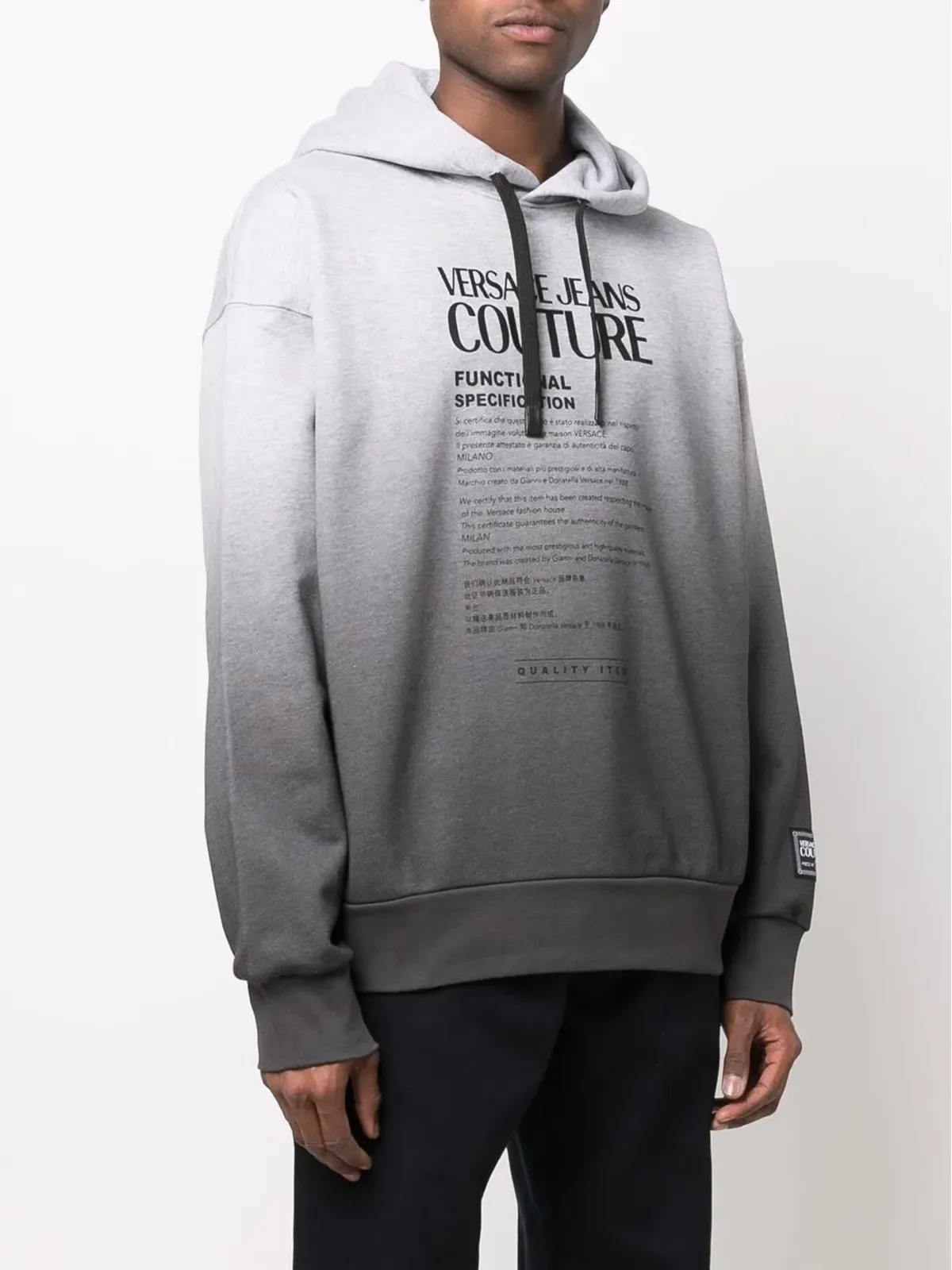 Versace Jeans Couture グラデーション ロゴプリント フーディー - 画像3