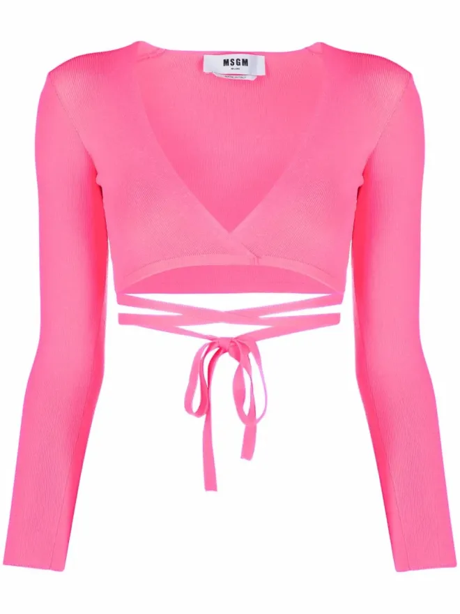 MSGM MSGM レースアップクロップトップの商品画像
