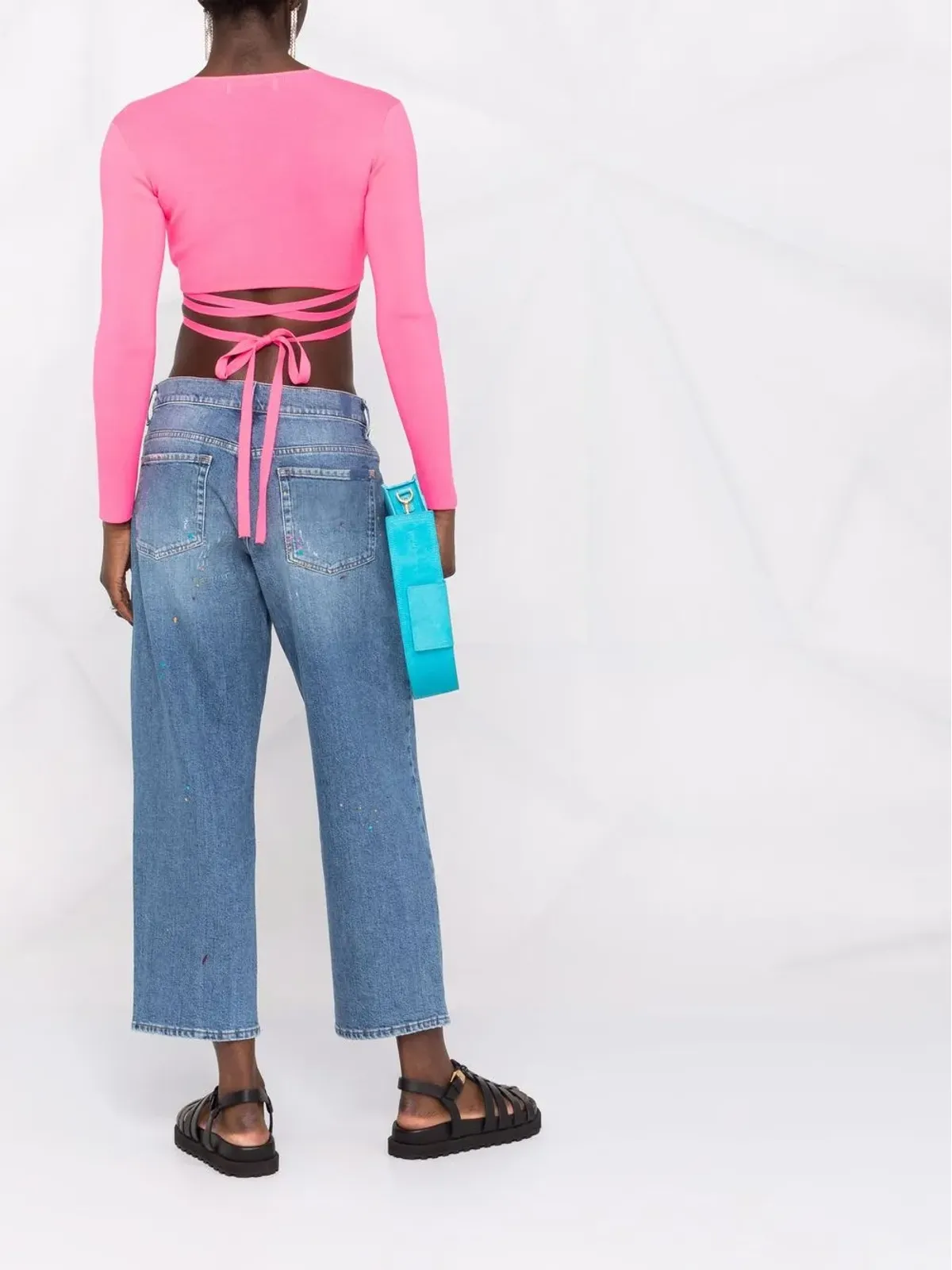 MSGM レースアップクロップトップ - 画像4