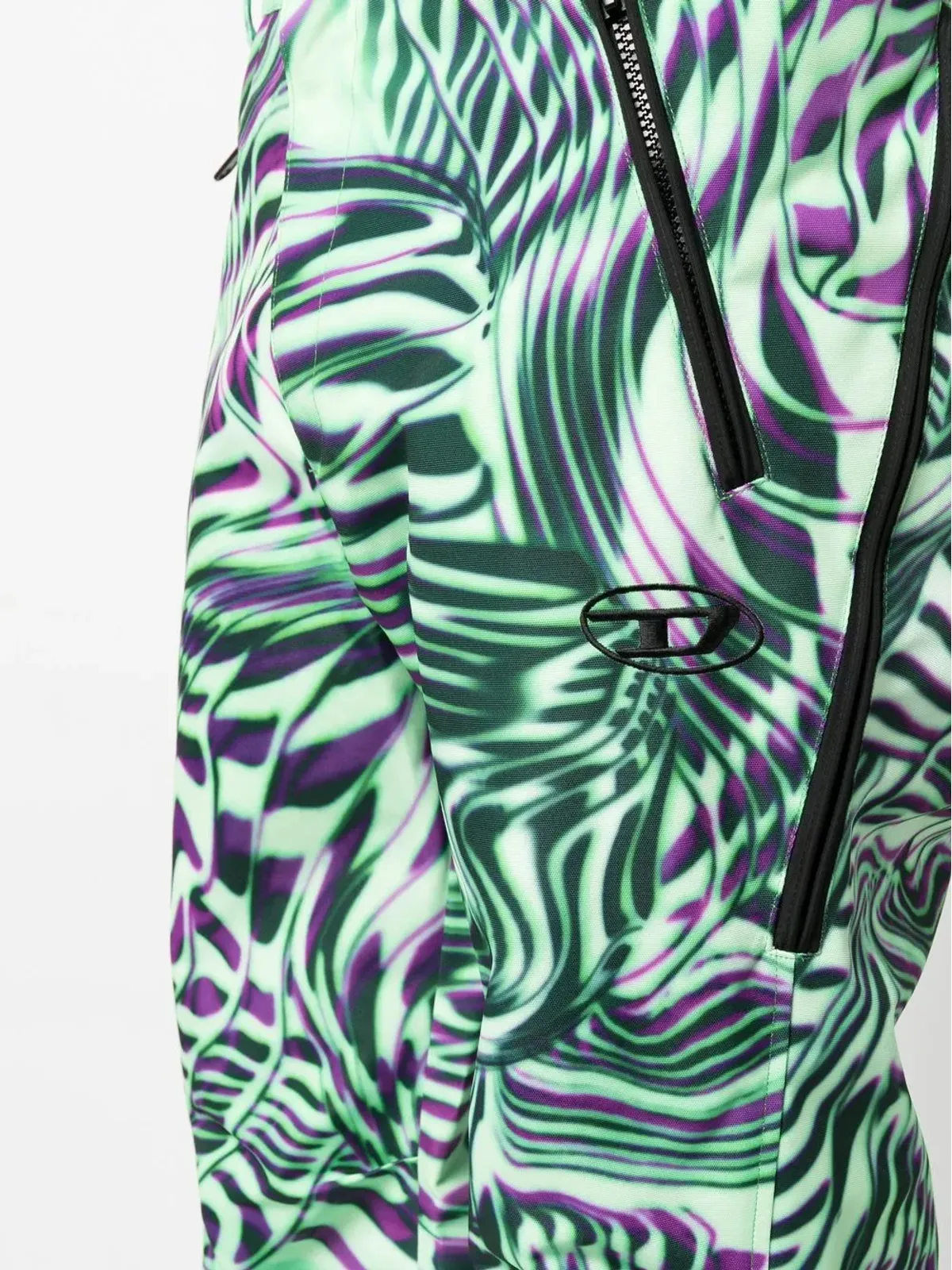 Diesel オプティカルプリントキャンバスパンツ - グリーン - 画像5