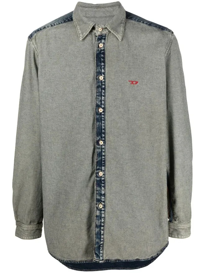 Diesel Diesel インサイドアウトエフェクト デニムシャツ ブルーの商品画像