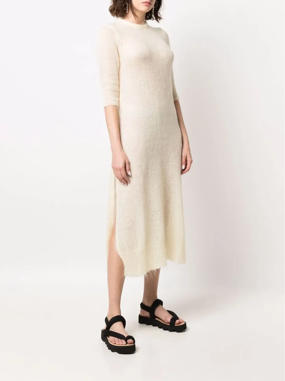 GANNI 刺繍ロゴディテールドレス - 画像4