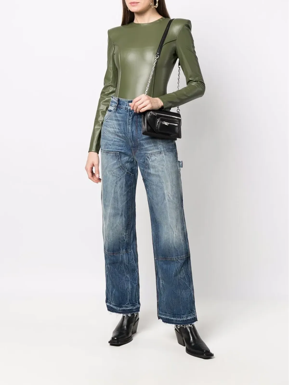 AMIRI ブリーチウォッシュデニムジーンズ - 画像2