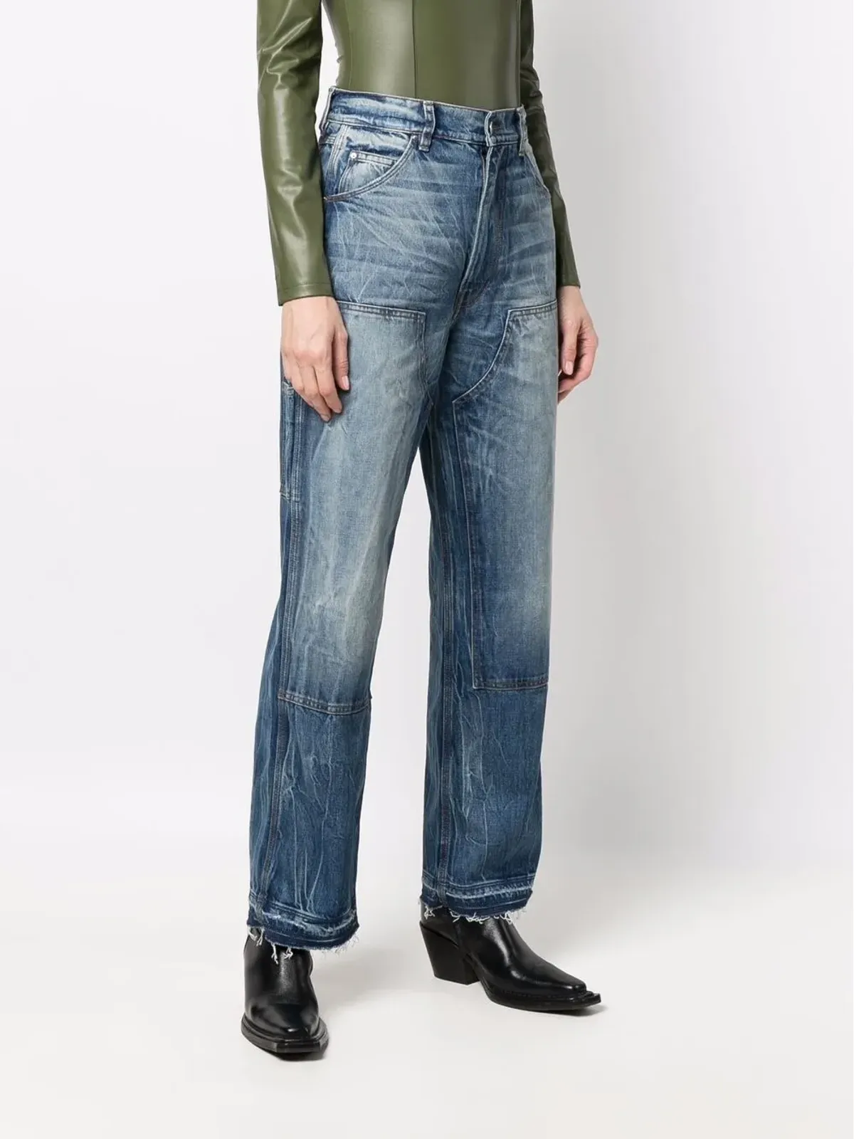 AMIRI ブリーチウォッシュデニムジーンズ - 画像3