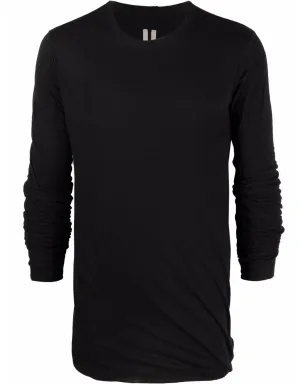 Rick Owens 長袖ギャザー入りTシャツ ブラック - サムネイル1