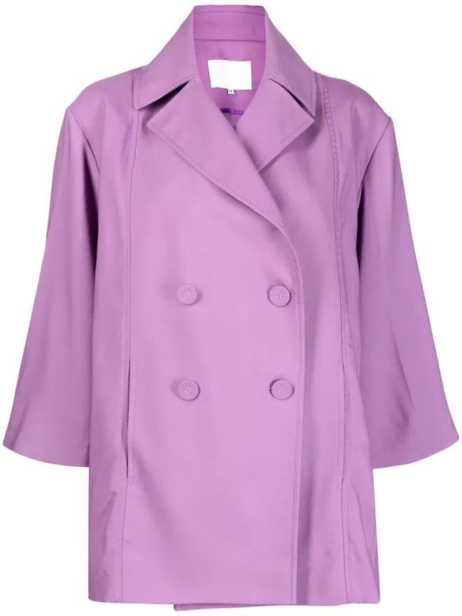Costarellos Costarellos ダブルブレストフィットブレザー - Purpleの商品画像