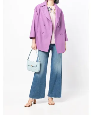 Costarellos ダブルブレストフィットブレザー - Purple - サムネイル2