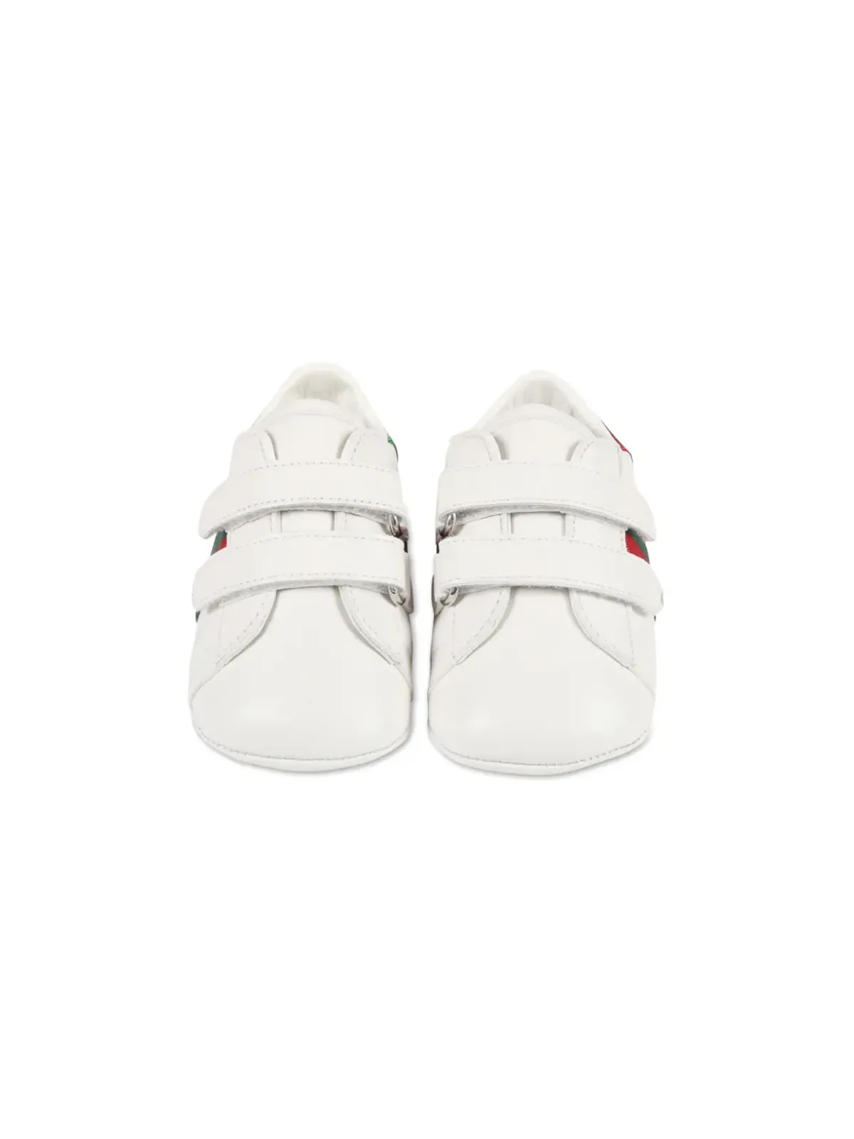 Gucci Kids シグネチャー サイドストライプ レザー プリウォーカー - ホワイト - 画像2