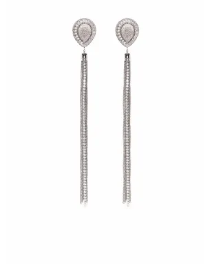 Alessandra Rich クリスタル装飾ドロップピアス - サムネイル1