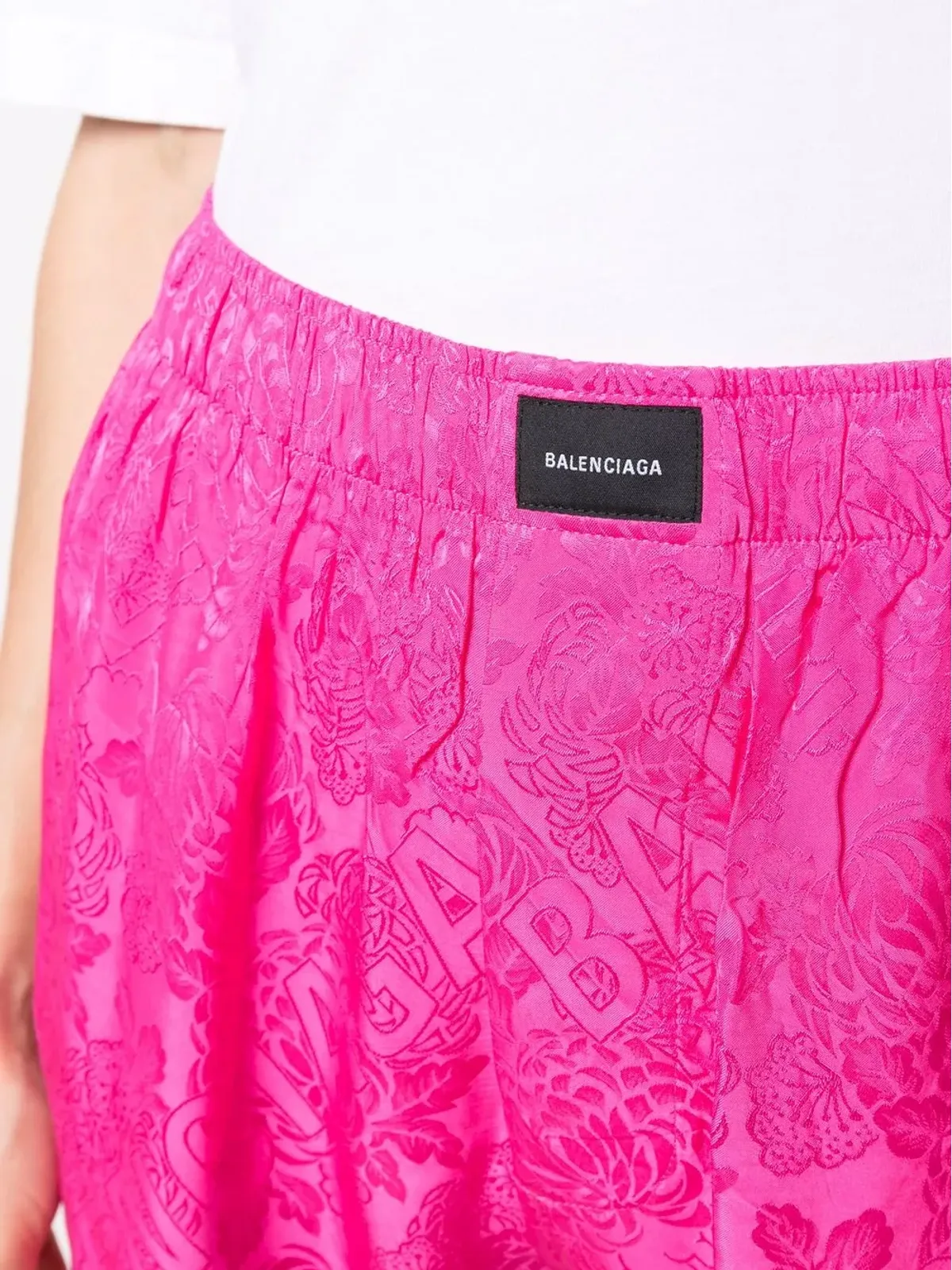 Balenciaga ロゴパッチ付きハイウェストショーツ - ピンク - 画像5