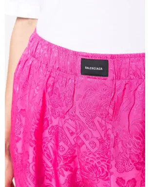 Balenciaga ロゴパッチ付きハイウェストショーツ - ピンク - サムネイル5