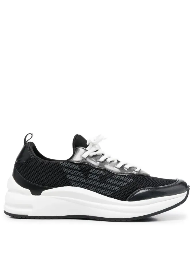 Emporio Armani Emporio Armani 透明パネル付きロー・トップスニーカーの商品画像