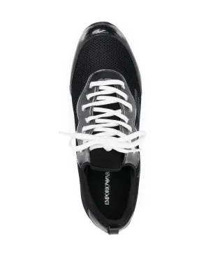 Emporio Armani 透明パネル付きロー・トップスニーカー - サムネイル4