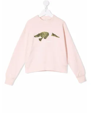 Palm Angels Kids クロコダイルプリント コットン スウェットシャツ - サムネイル1