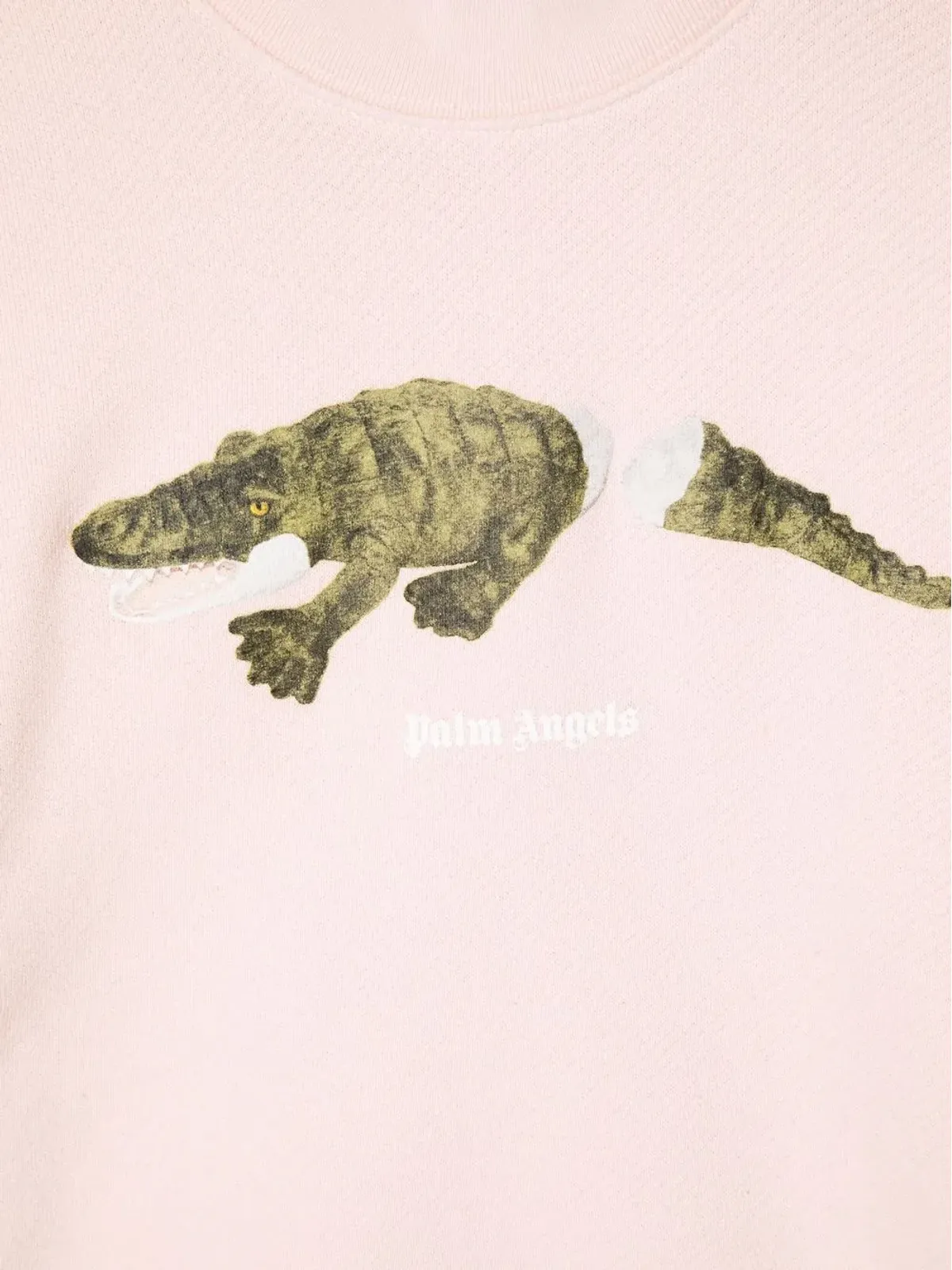 Palm Angels Kids クロコダイルプリント コットン スウェットシャツ - 画像3