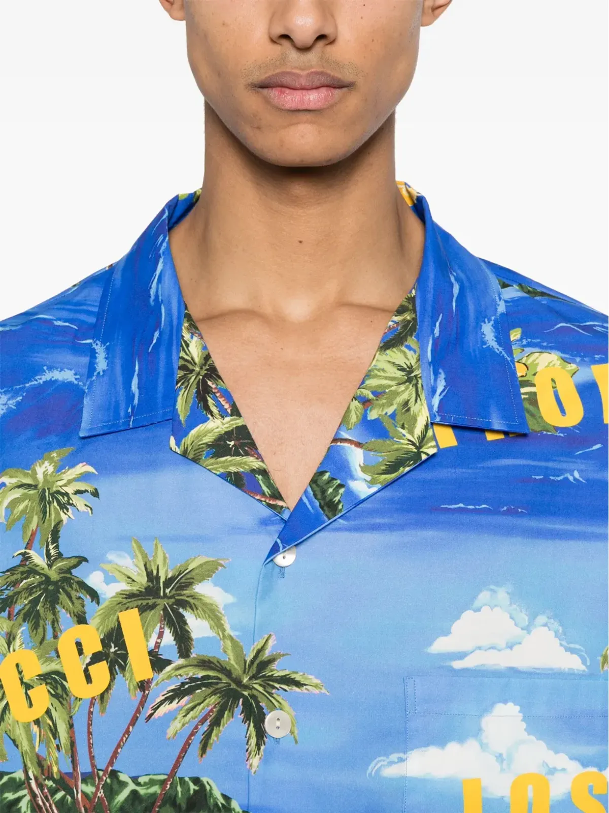 Gucci ヤシの木プリント ボウリングシャツ - 画像5