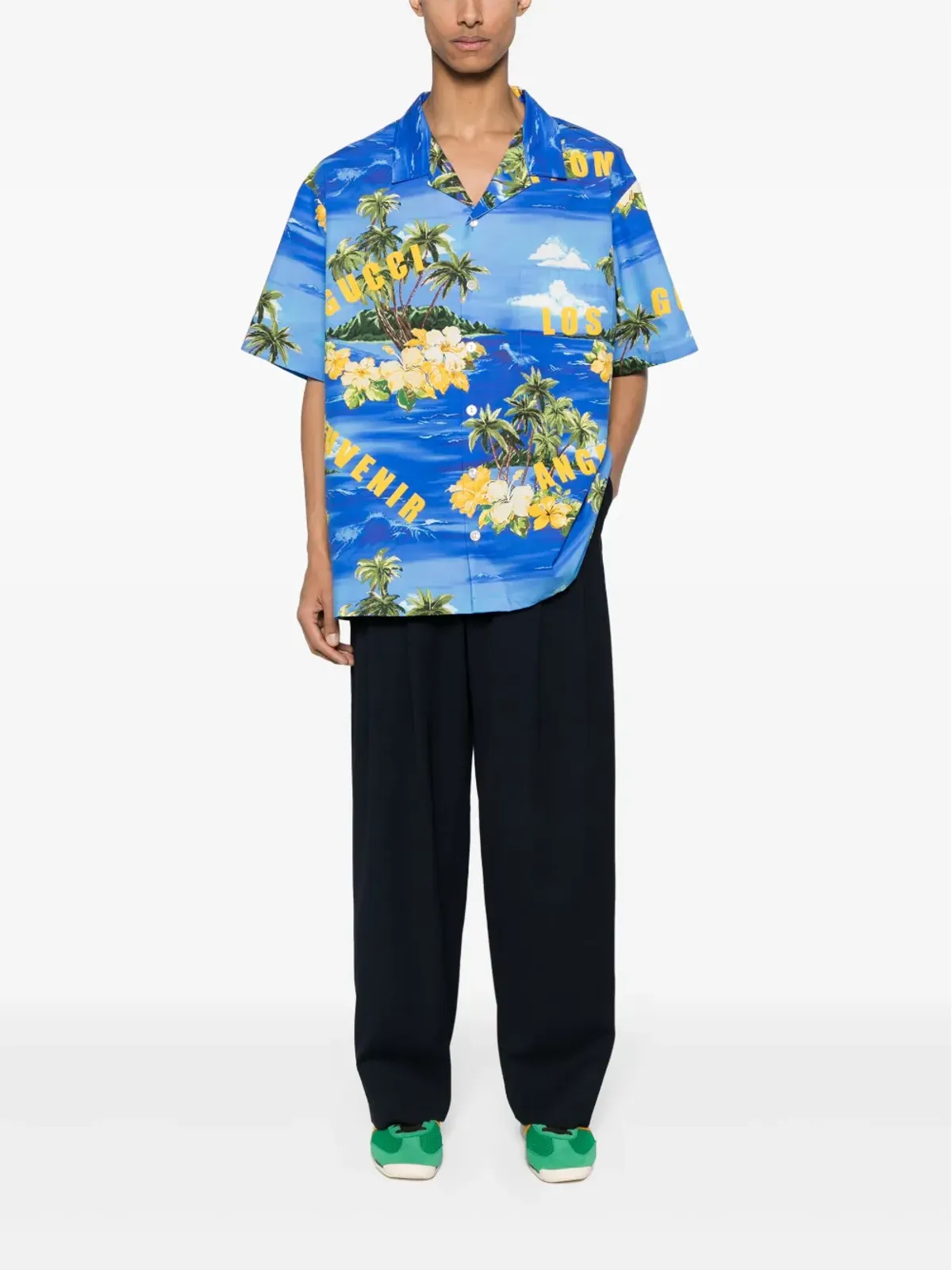 Gucci ヤシの木プリント ボウリングシャツ - 画像2