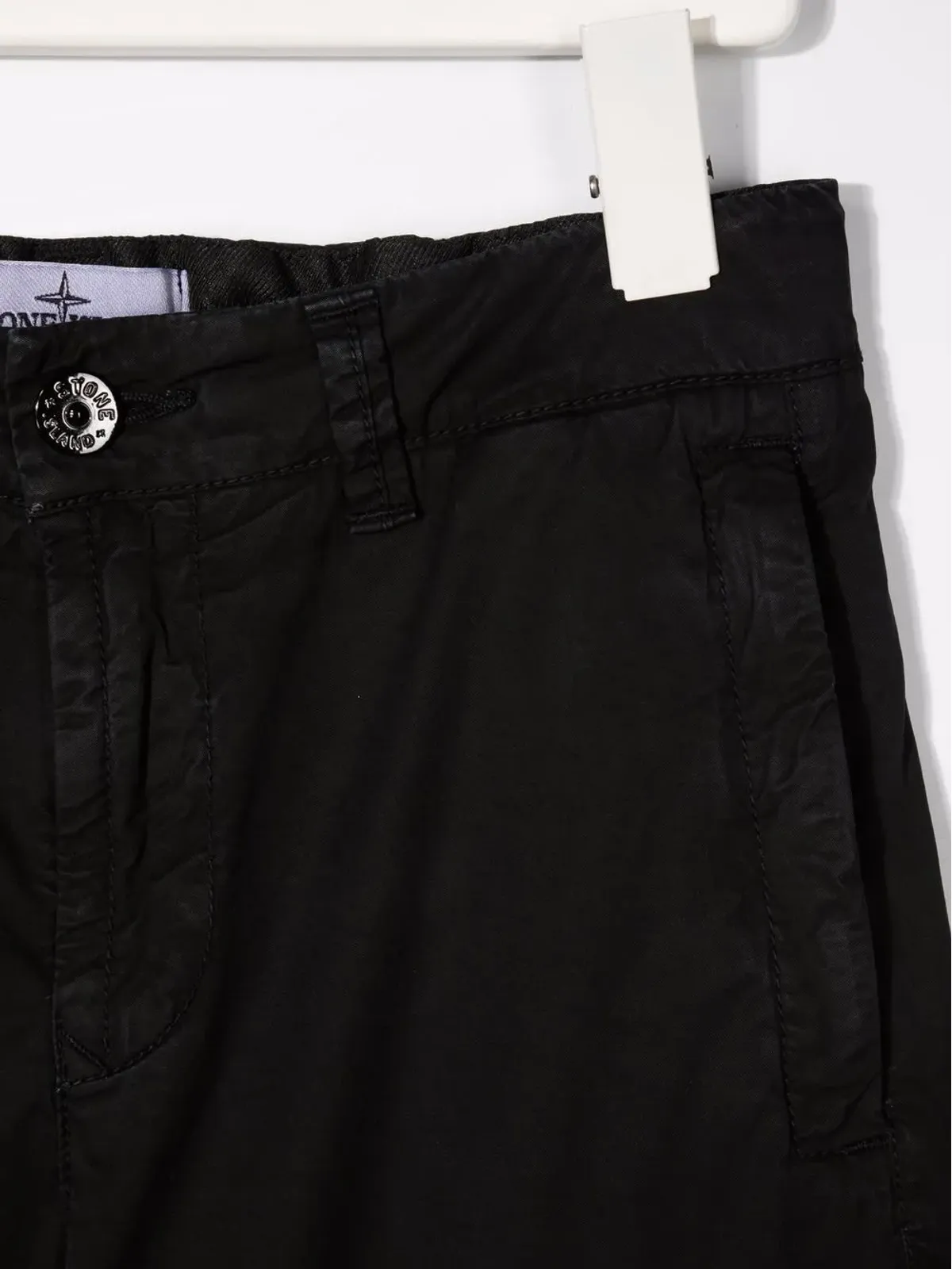 Stone Island Junior ロゴパッチ カーゴショーツ - ブラック - 画像3