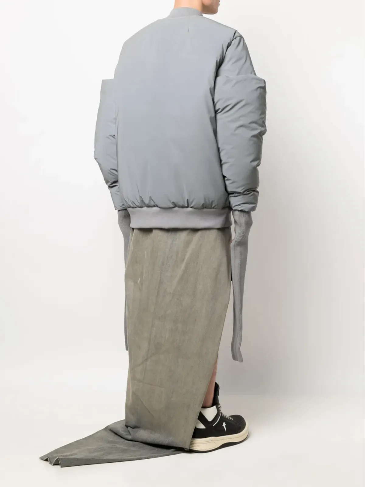 Rick Owens ガントレット ボンバージャケット グレー - 画像4