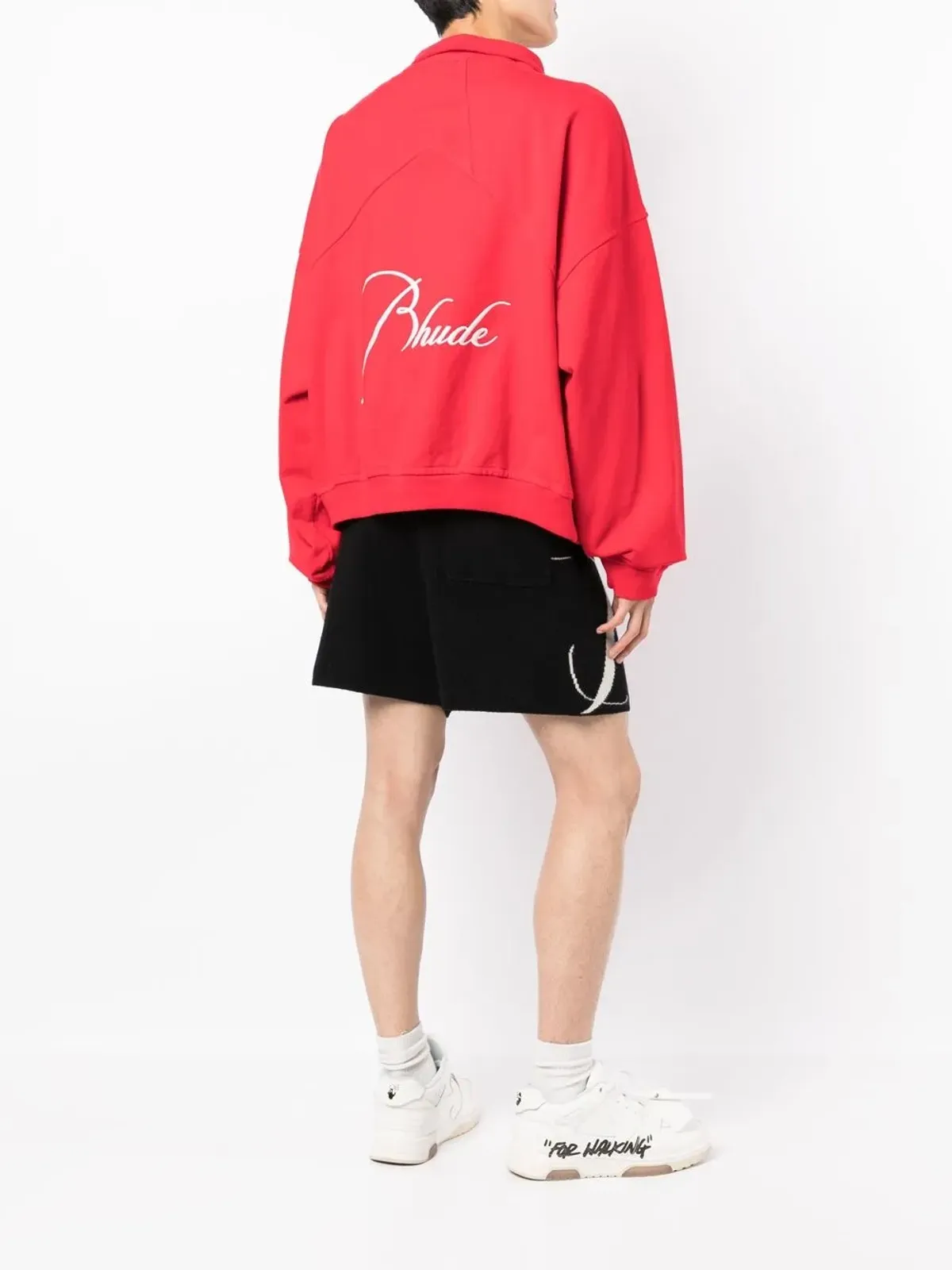 RHUDE 刺繍入りハーフジップスウェットシャツ - 画像2