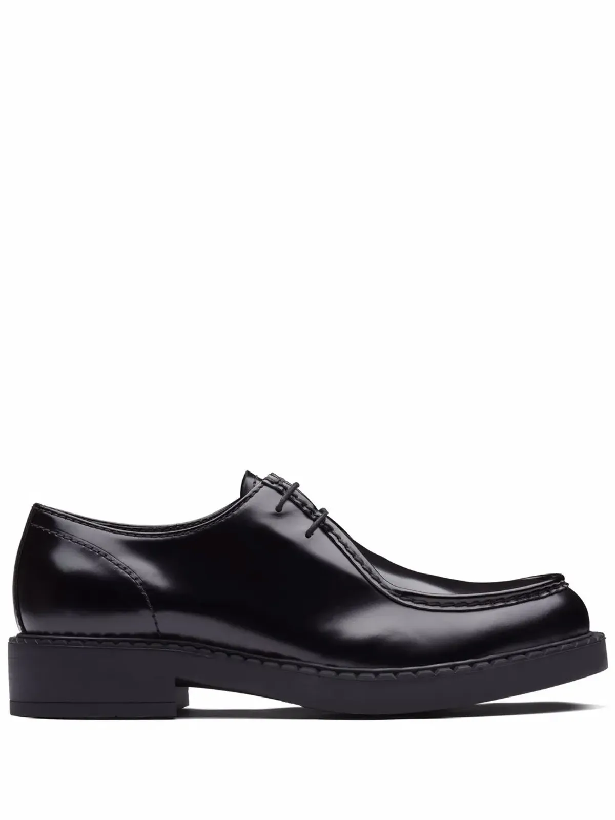 Prada ブラッシュドレザー ダービーシューズ - 画像1