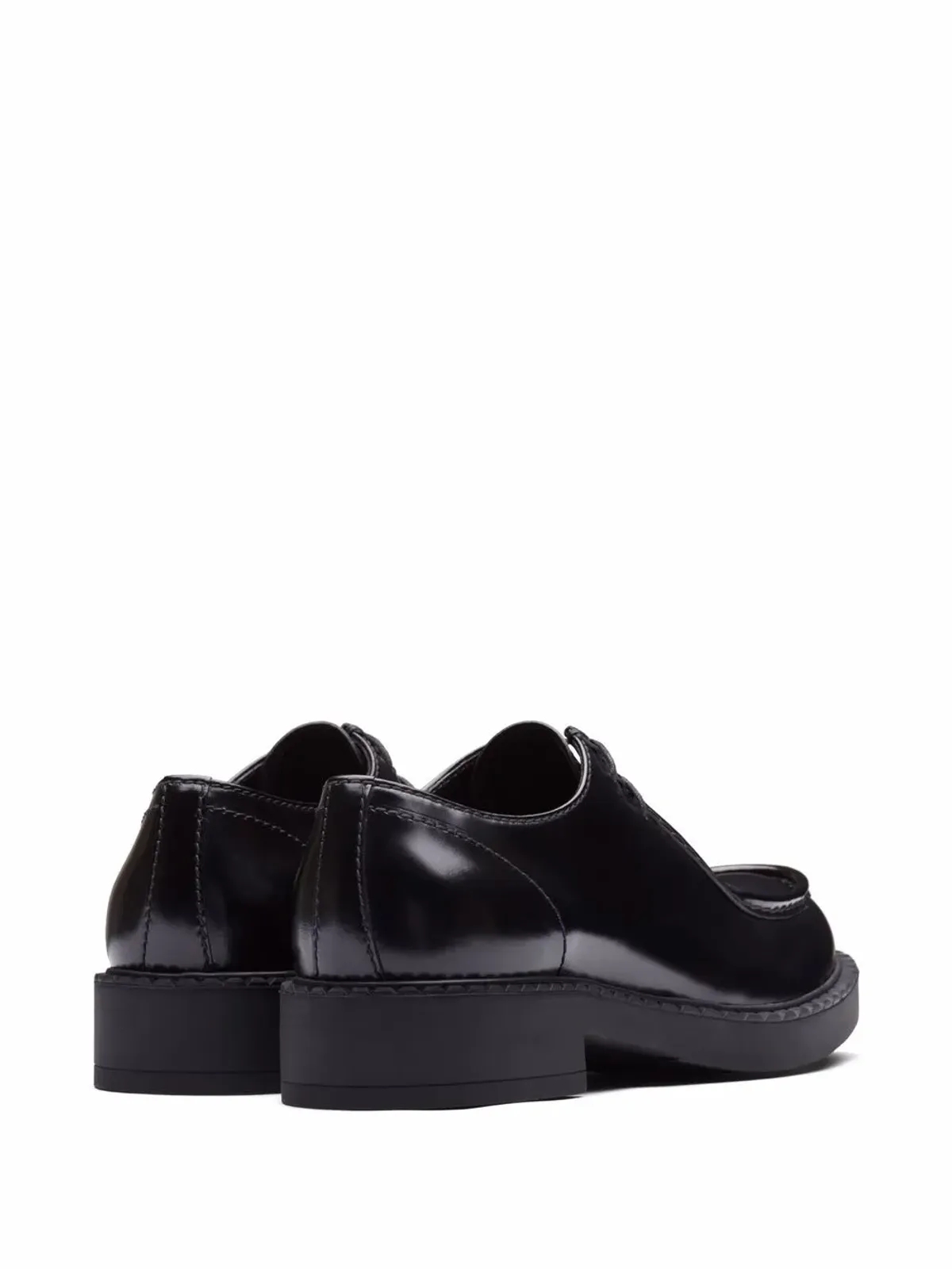 Prada ブラッシュドレザー ダービーシューズ - 画像3