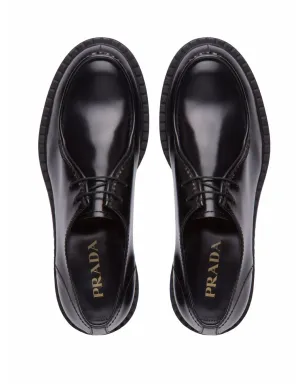 Prada ブラッシュドレザー ダービーシューズ - サムネイル4