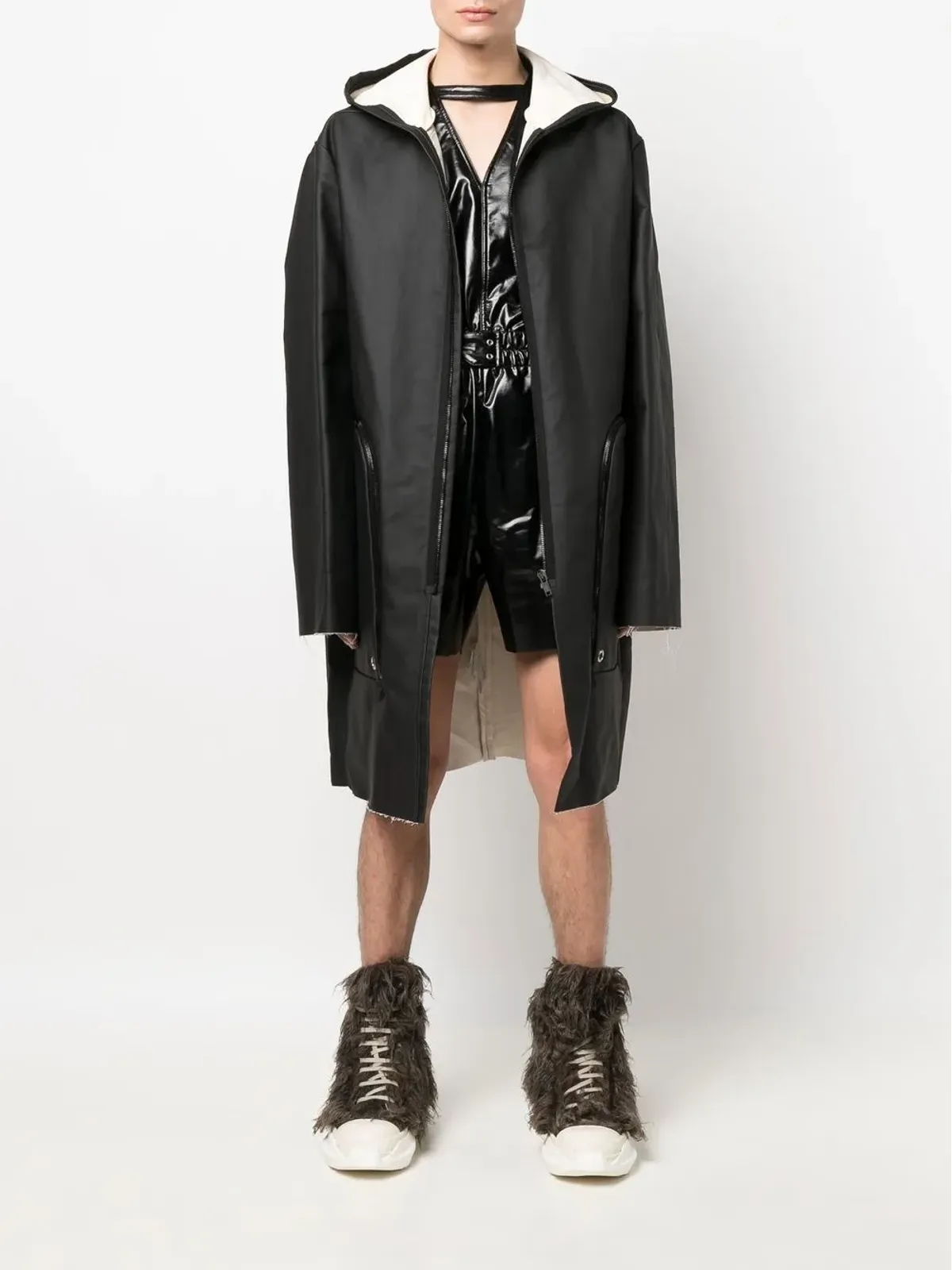 Rick Owens DRKSHDW ストローブ ロング丈パーカ - 画像2