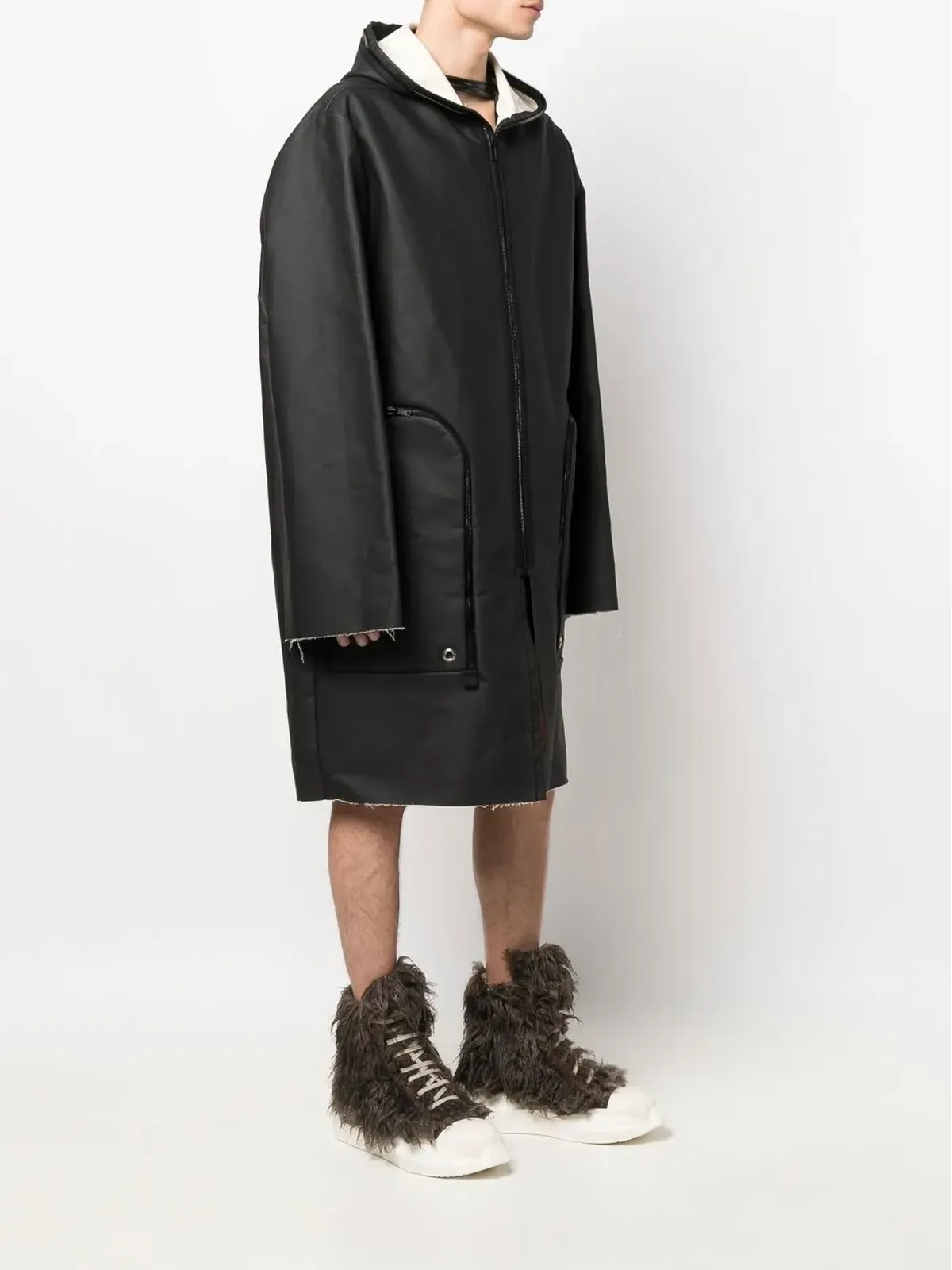Rick Owens DRKSHDW ストローブ ロング丈パーカ - 画像3