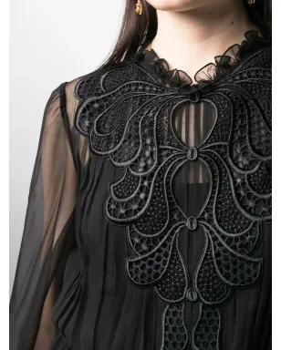 Alberta Ferretti 長袖シルク シフトドレス - サムネイル5