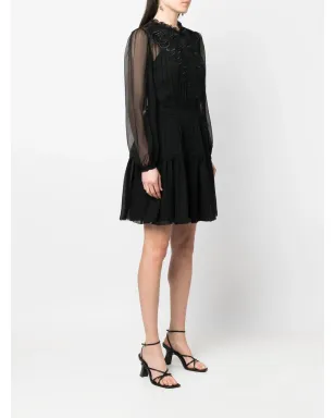 Alberta Ferretti 長袖シルク シフトドレス - サムネイル3