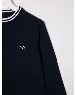Fay Kids ロゴプリント クルーネック スウェットシャツ - サムネイル3
