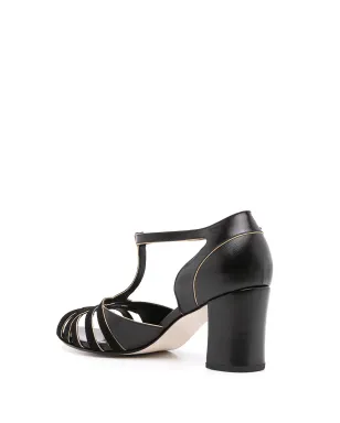 Sarah Chofakian Chiara leather sandals - Black - サムネイル3