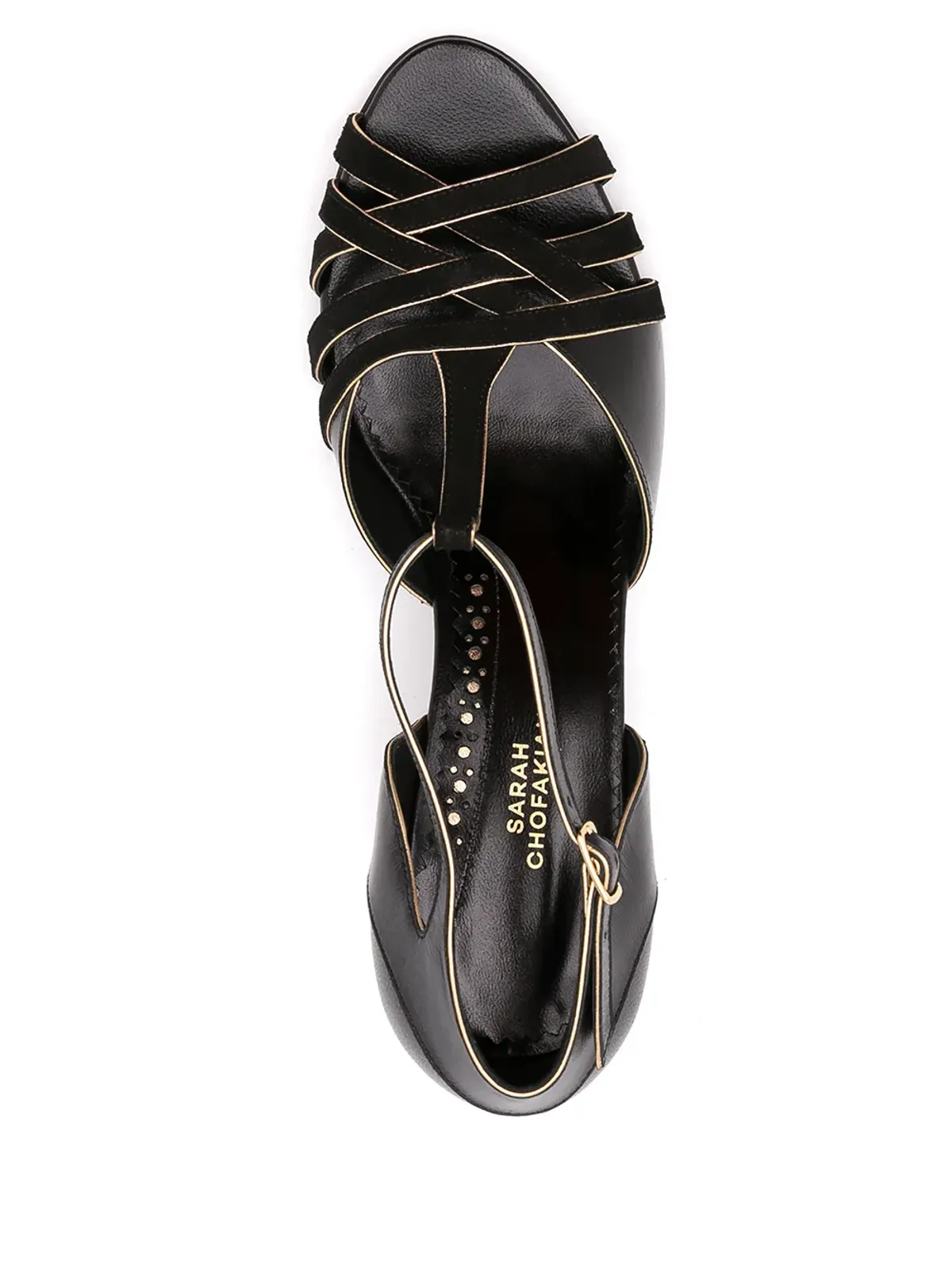 Sarah Chofakian Chiara leather sandals - Black - 画像4
