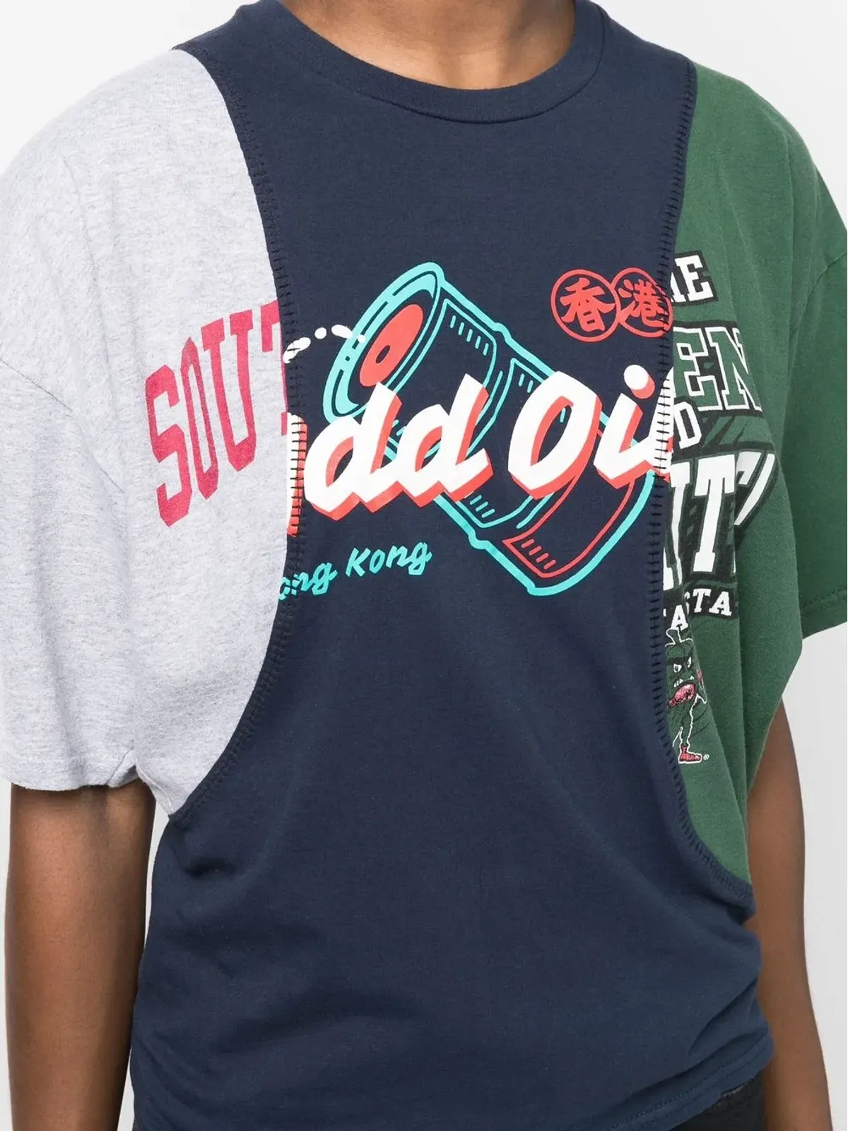 Colville アップサイクル パッチワーク Tシャツ - 画像5
