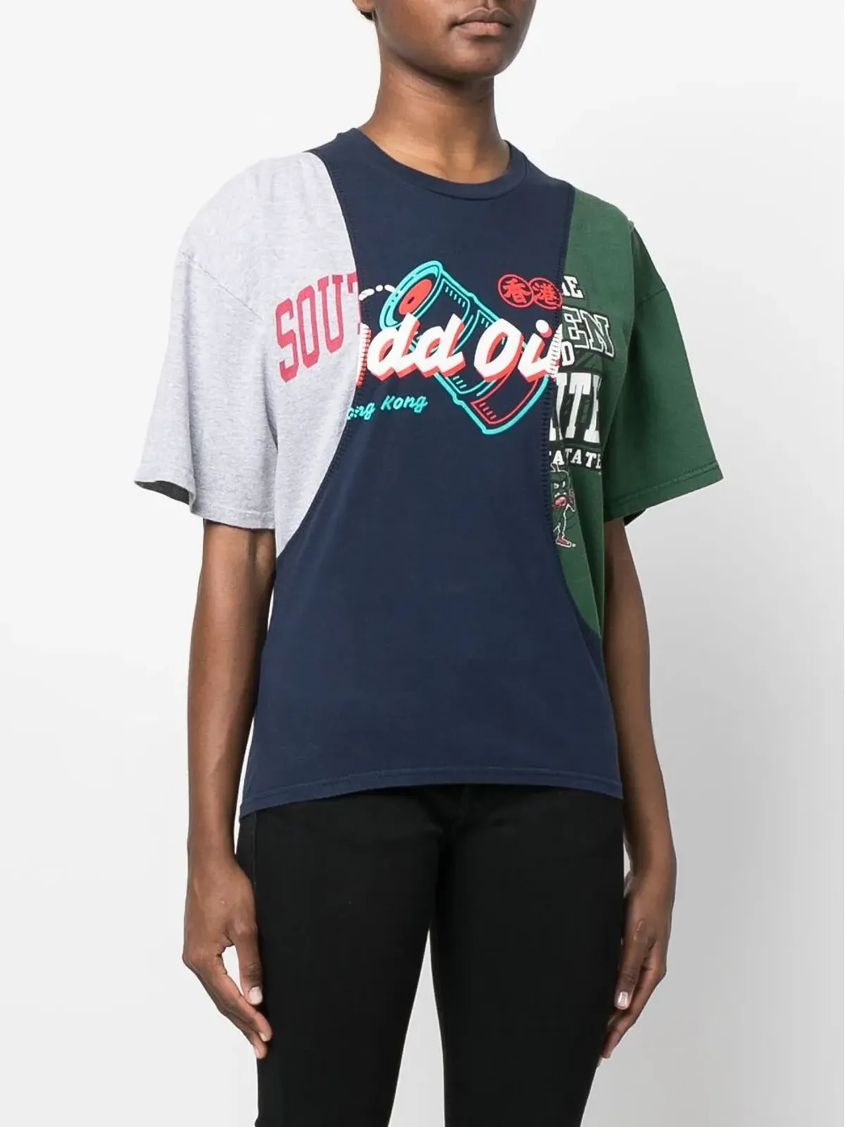 Colville アップサイクル パッチワーク Tシャツ - 画像3
