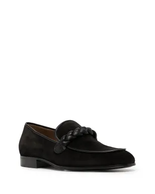 Gianvito Rossi Atticus 編み込みストラップ ローファー - ブラック - サムネイル2
