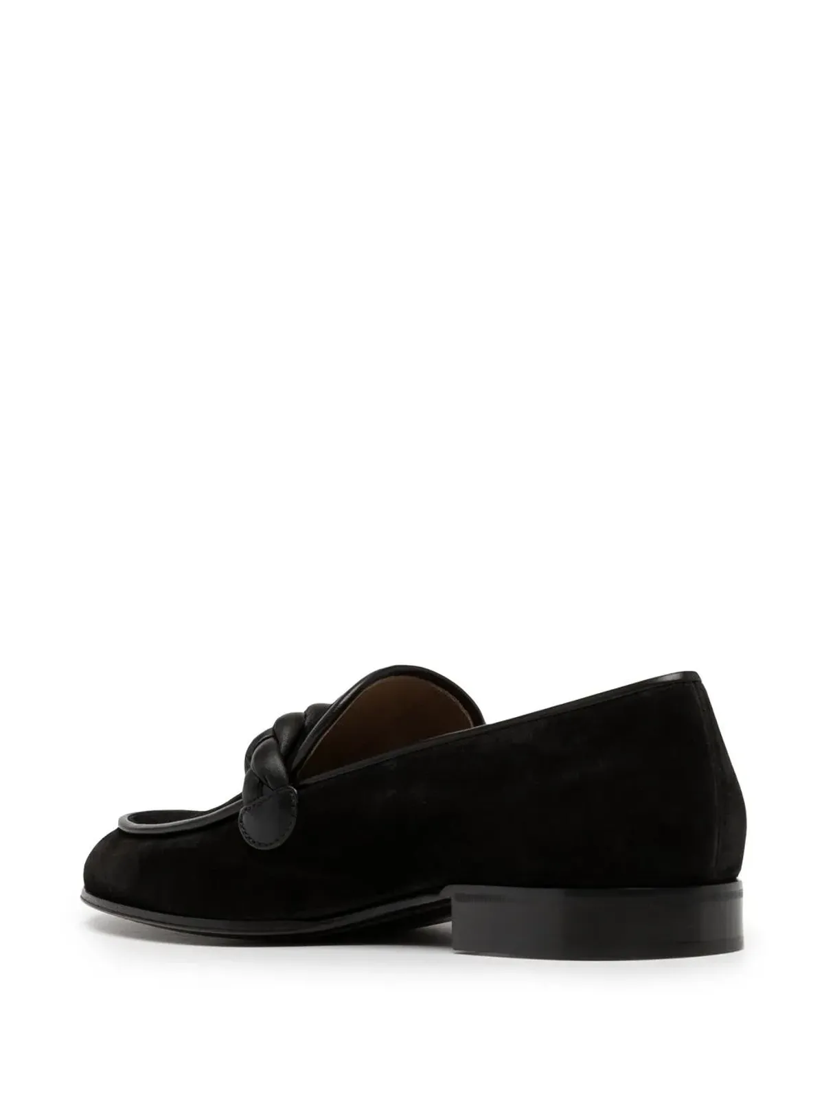 Gianvito Rossi Atticus 編み込みストラップ ローファー - ブラック - 画像3