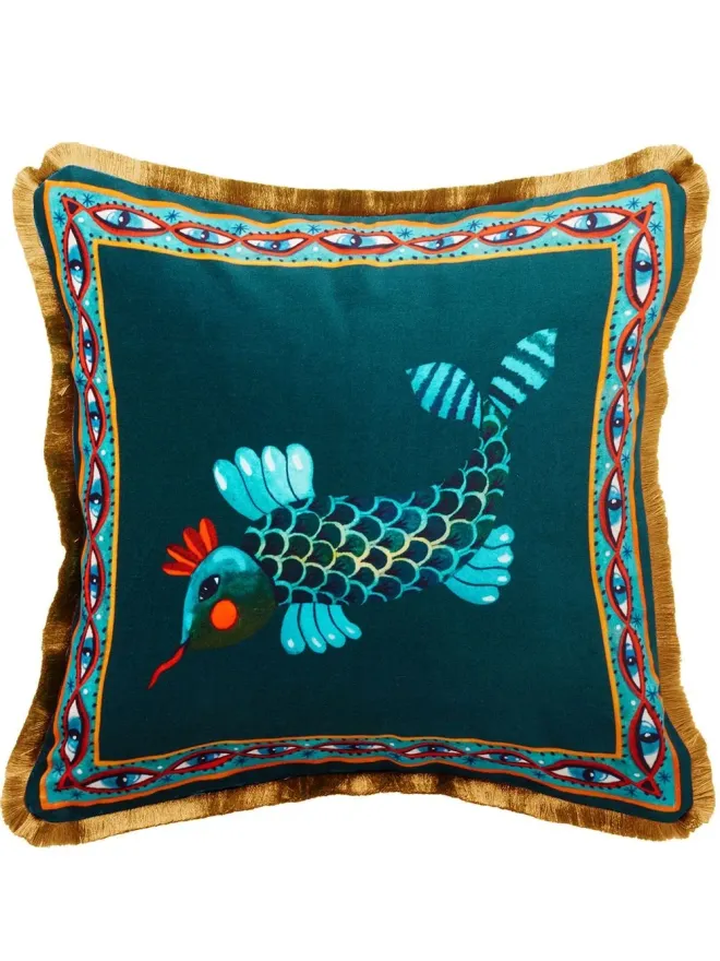 La DoubleJ La DoubleJ Fish Friend ベルベットクッション - レッドの商品画像