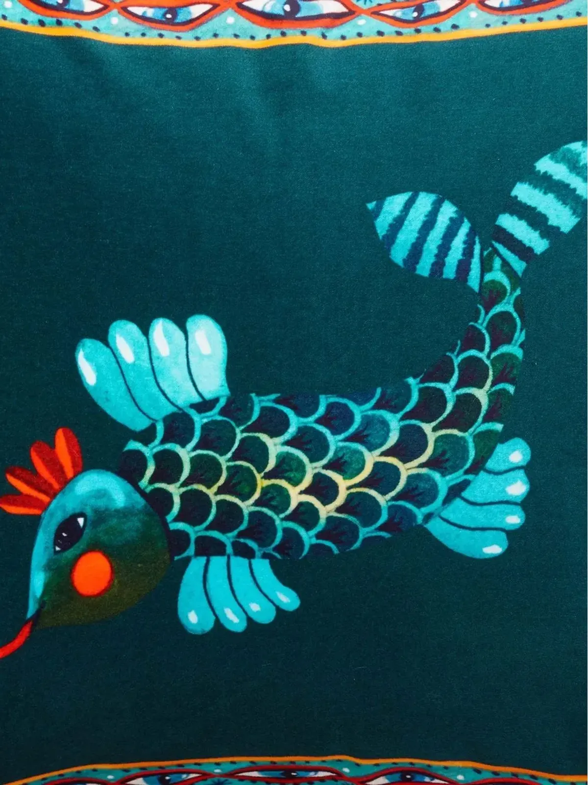 La DoubleJ Fish Friend ベルベットクッション - レッド - 画像4