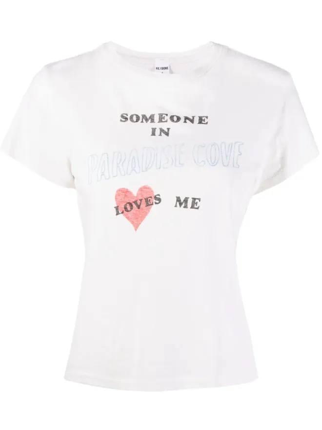 RE/DONE RE/DONE スローガンプリント コットンTシャツの商品画像