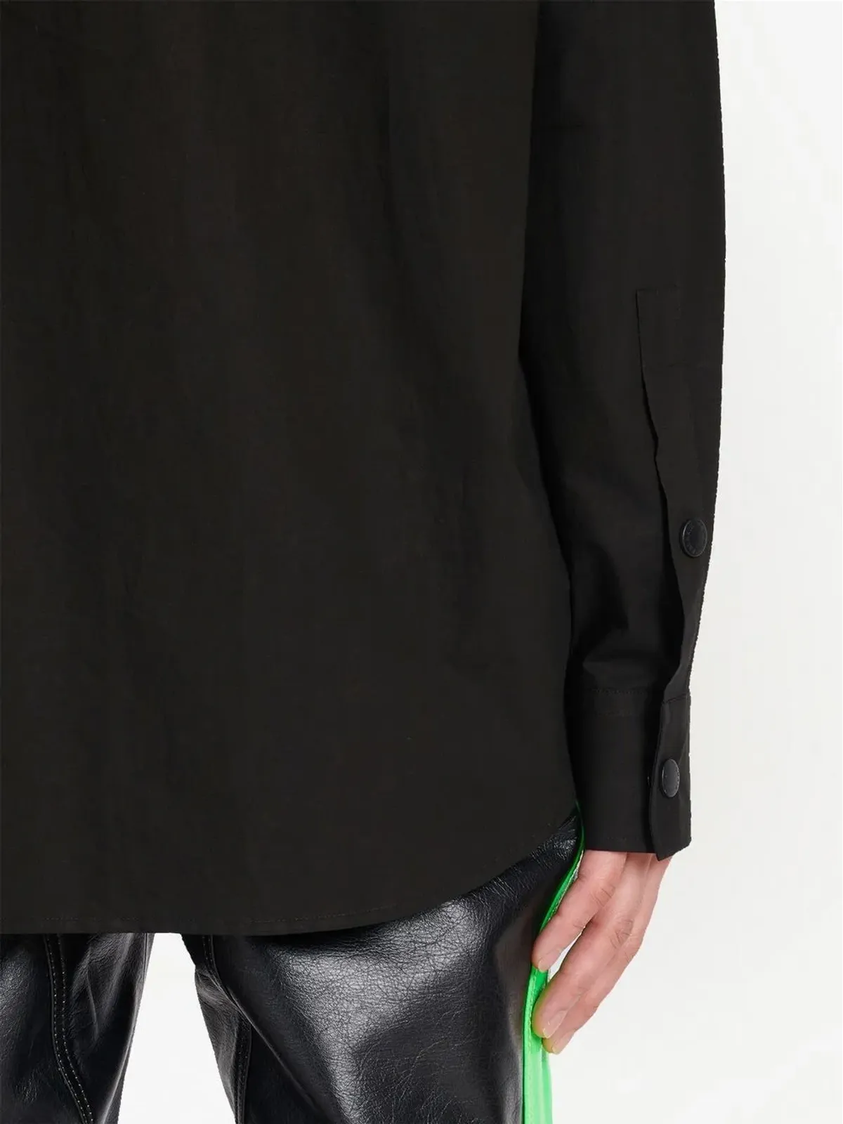 Balmain ジップアップコットンシャツ - ブラック - 画像5