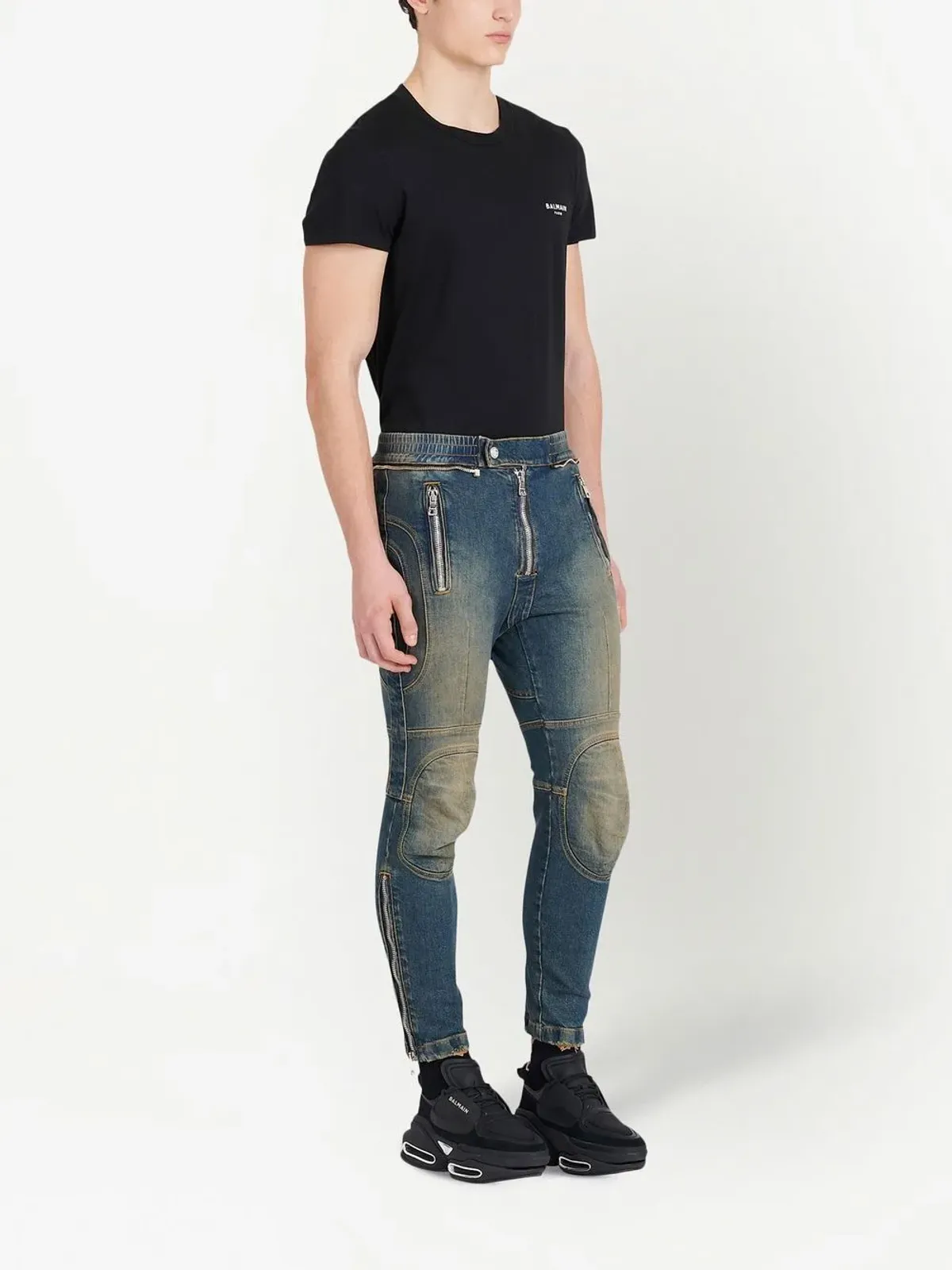 Balmain ツートーン・スキニー・ジーンズ - 画像5