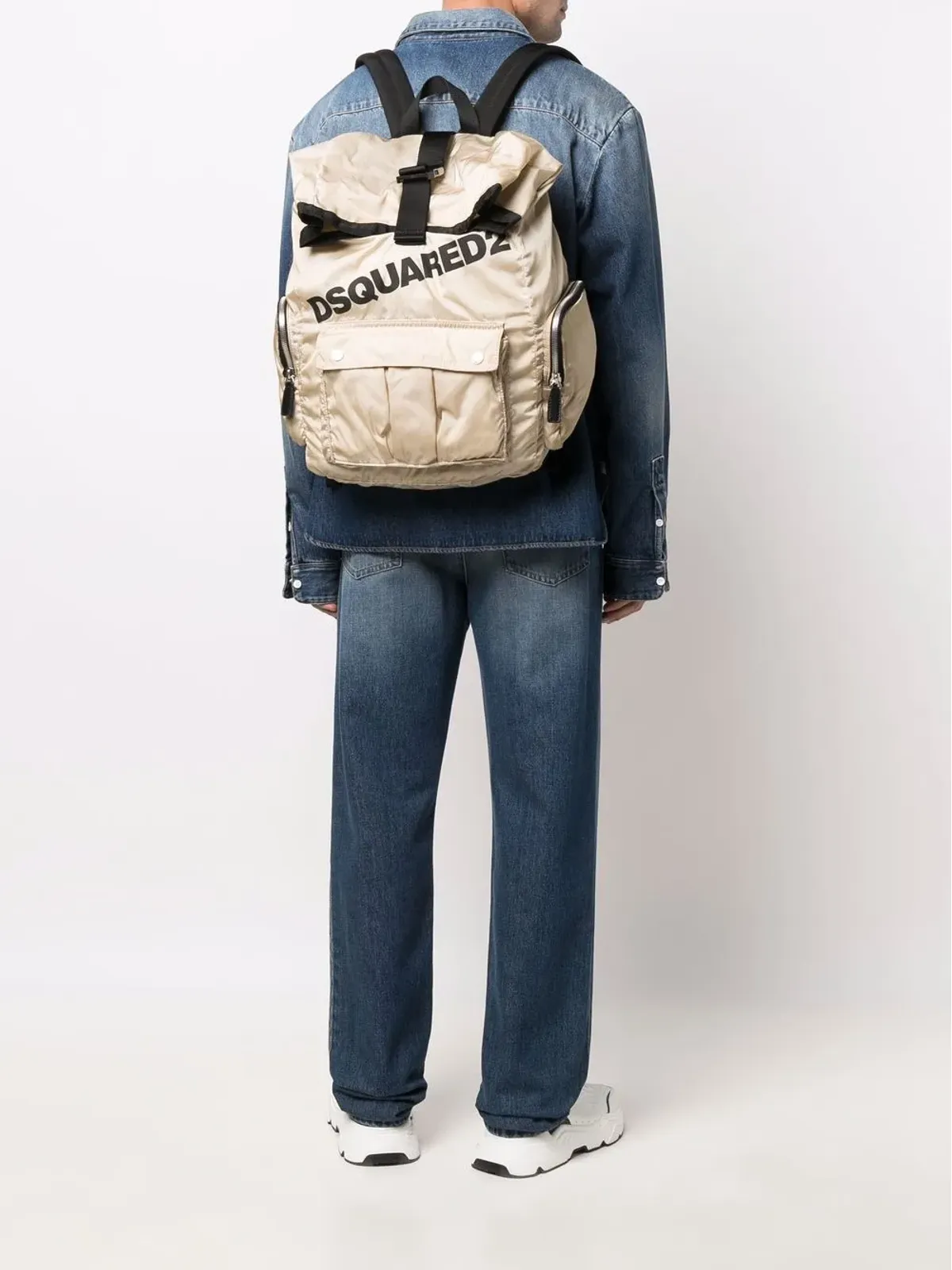 DSQUARED2 ロゴプリント バックル付きバックパック - ニュートラルカラー - 画像2