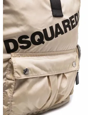 DSQUARED2 ロゴプリント バックル付きバックパック - ニュートラルカラー - サムネイル4