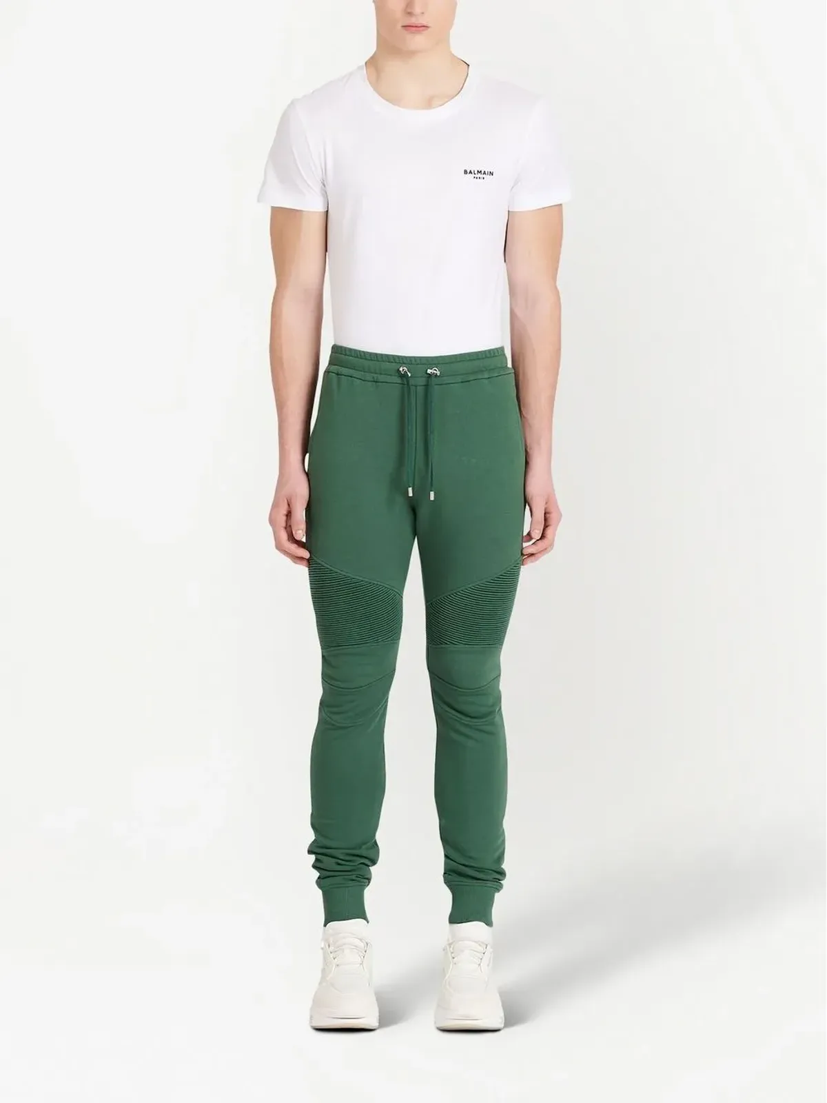 Balmain ドローストリング コットン トラックパンツ - 画像2