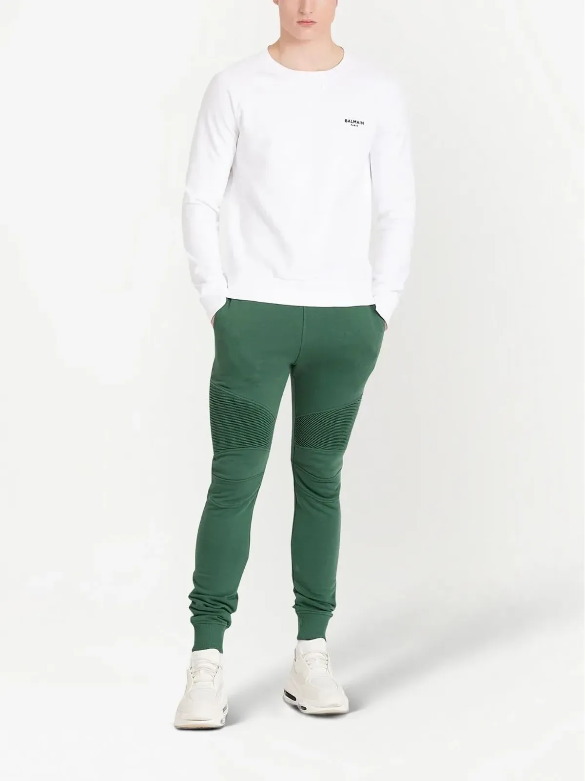Balmain ドローストリング コットン トラックパンツ - 画像3