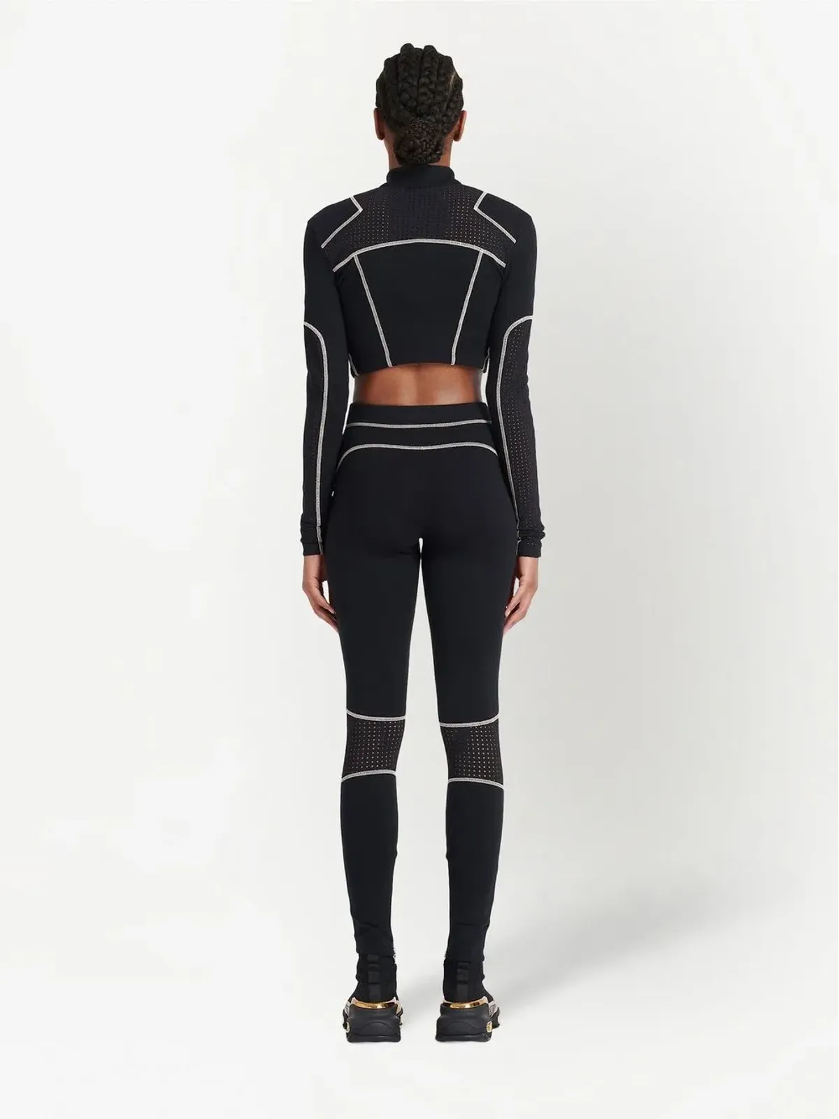 Balmain ロゴプリント クロップドトップ - 画像4